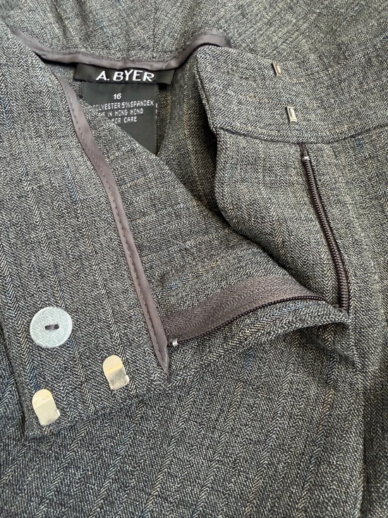 A. BYER CULOTTES Grey Stretch Classic Size 16 - Picture 8 of 13